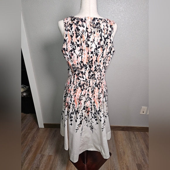 WHBM A-Line Summer Lined Floral Cotton Tank Dress Size 12 - Picture 3 of 11
